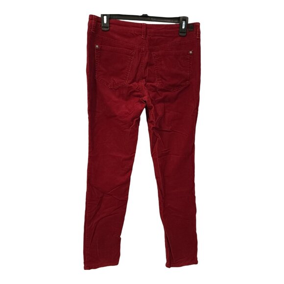 Women's Jessica Simpson Dark Red Forever Skinny Low Rise Corduroy Pants Size 30 - Picture 4 of 14